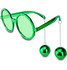 Disko Toplu Küpeli Parti Gözlüğü Yeşil Renk