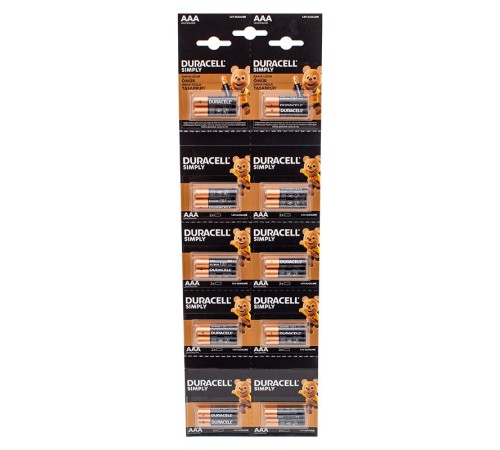 Duracell 1.5V İnce AAA 20'li Alkalin Pil LR03/MN20