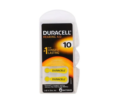 Duracell 10 Numara İşitme Cihazı Pili 6'Lı Paket