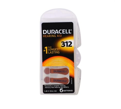 Duracell 312 Numara İşitme Cihazı Pili 6'lı Paket