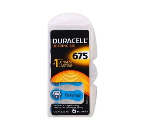Duracell 675 Numara İşitme Cihazı Pili 6'Lı Paket