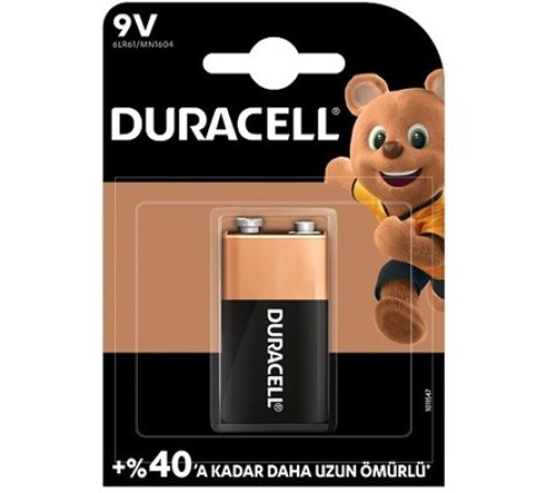 Duracell 9V Alkalin Pil