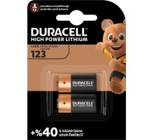 Duracell Lityum CR123A Pil 2'li