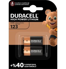 Duracell Lityum CR123A Pil 2'li