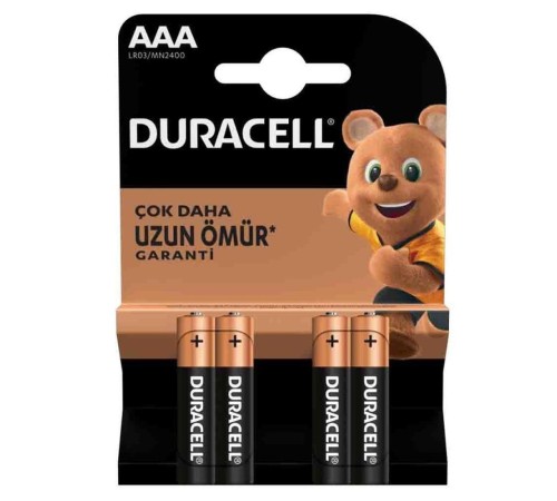 Duracell LR03/MN2400 Alkalin AAA İnce Kalem Pil 4'lü Paket