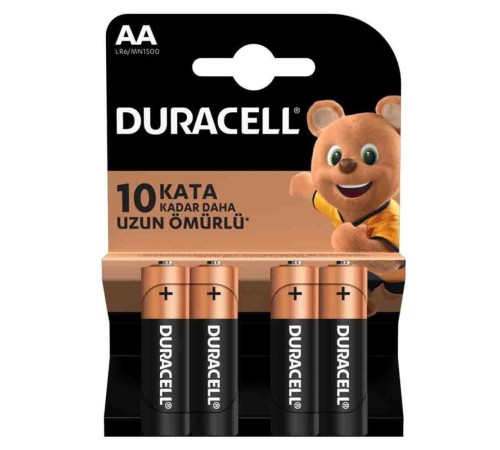 Duracell LR6 AA Alkalin Kalem Pil 4'lü Paket
