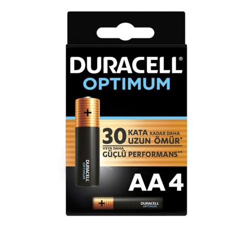 Duracell Optimum Alkalin AA Kalem Pil 4'Lü Paket