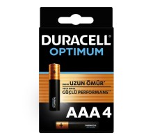 Duracell Optimum Alkalin AAA İnce Kalem Pil 4'Lü Paket