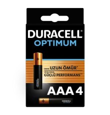 Duracell Optimum Alkalin AAA İnce Kalem Pil 4'Lü Paket