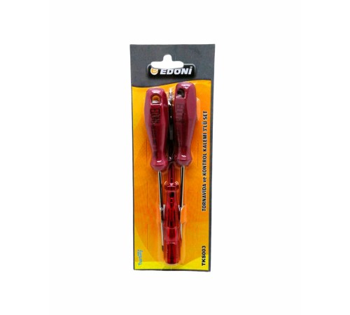 3 PARÇA SET TORNAVİDA YILDIZ - DÜZ - KONTROL KALEMİ