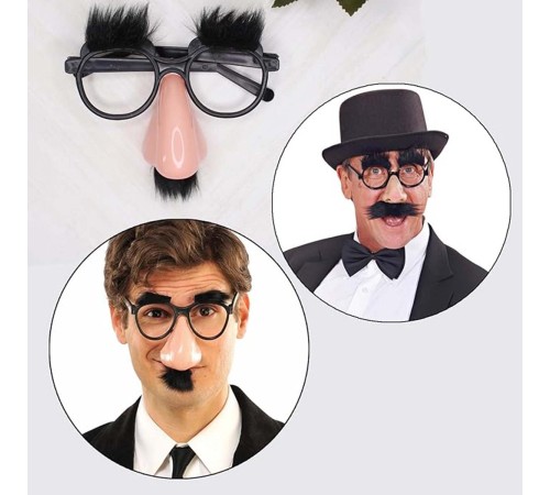 Eğlenceli Kılık Değiştirme Kaş Bıyık Mizah Gözlüğü 9x13 cm