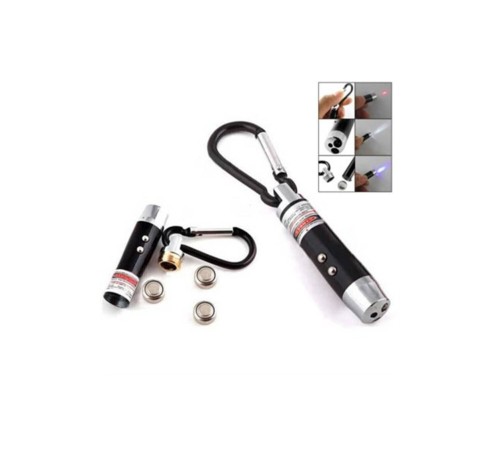 El Feneri Anahtarlık Işıklı Anahtarlık 3 Fonksyonlu Lazer Led Fener