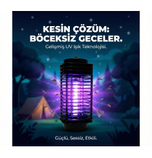 Elektrikli Sinek Öldürücü Cihaz Cız Lamba Mor Işık