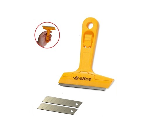 Eltos Çok Fonksiyonlu Profesyonel Cam Kazıma Bıçağı 2 Adet Yedek Bıçak Hediyeli