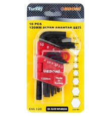 Eltos Edoni 120 mm 10 Parça Alyan Seti Siyah