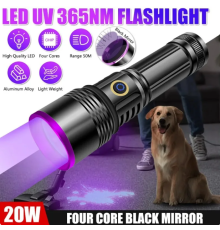 F.B.I F-365 UV 20W Şarjlı 26650 Pilli Profesyonel El Feneri