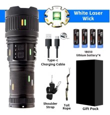 F.B.I Pro F-3001 Alüminyum TG LED Güç Göstergeli Type-C Şarjlı El Feneri 100 W