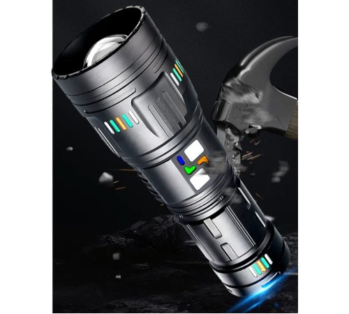 F.B.I Pro F-3002 Alüminyum TG LED Gece Şeritli Type-C Şarjlı El Feneri