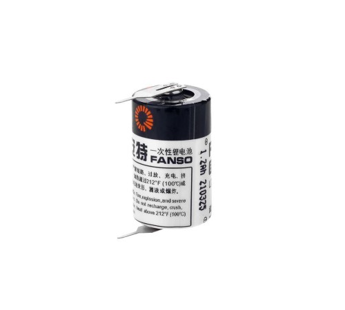 FANSO ER14250H 3.6V 1/2 AA Size Lithium Pil (Li-SOCL2) 2 PIN