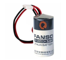 FANSO ER26500H Kablolu Konnektörlü (51005-2P) 3.6V Lithium Pil (Li-SOCL2)