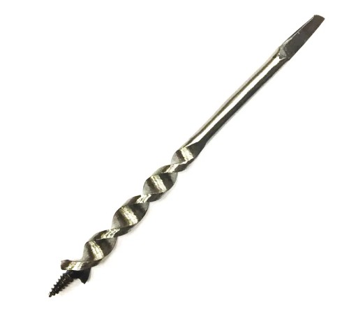 Fenerli Ahşap Burgu El, Matkap Ucu - Dört Köşe 22 mm