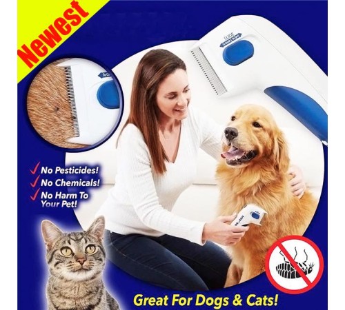 Flea Doctor Kedi ve Köpekler için Pilli Pire Tarağı