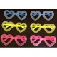 Fosforlu Kalp Model Glow Parti Gözlüğü Karanlıkta Yanan Gözlükler 12 Adet