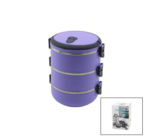 LİLA 3LÜ SEFER TASI SAKLAMA KABI 1.8LT