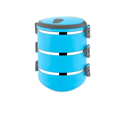 MAVİ 3LÜ SEFER TASI SAKLAMA KABI 1.8LT