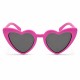 Fuşya Pembe Retro Kalp Gözlük – 80’ler 90’lar Stil Parti Gözlüğü