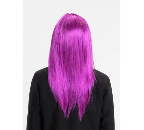 Fuşya Renk Düz Kesim Uzun Parti Peruğu Takma Saç