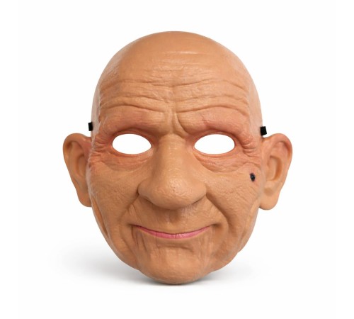 Gerçekçi Yaşlı Adam Maskesi – Lateks Görünümlü Plastik Korku Maskesi