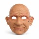 Gerçekçi Yaşlı Adam Maskesi – Lateks Görünümlü Plastik Korku Maskesi