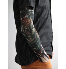 Giyilebilir Kol Dövmesi Çorap Dövme 3D Baskılı Kol Bacak Dövme 2 Adet Model 3