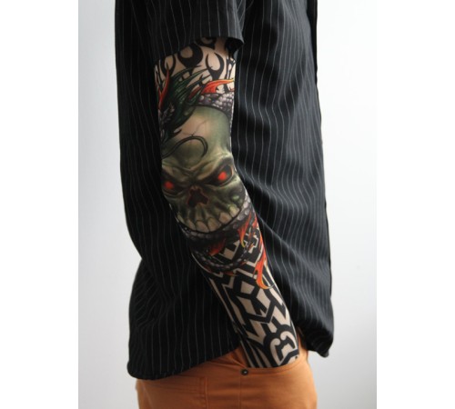 Giyilebilir Kol Dövmesi Çorap Dövme 3D Baskılı Kol Bacak Dövme 2 Adet Model 18