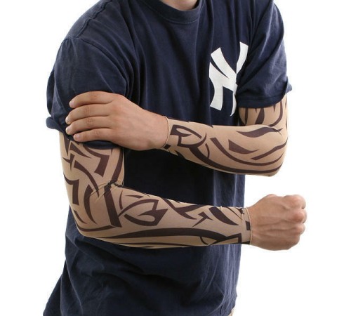 Giyilebilir Kol Dövmesi Çorap Dövme 3D Baskılı Kol Bacak Dövme 2 Adet Model 10