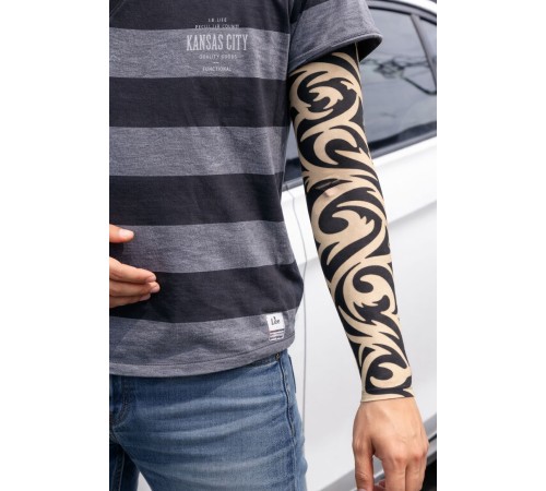 Giyilebilir Kol Dövmesi Çorap Dövme 3D Baskılı Kol Bacak Dövme 2 Adet Model 14