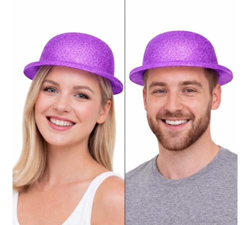 Glitter Simli Melon Şapka 9’lu Set - 9 Renk Parti ve Kostüm Şapkası