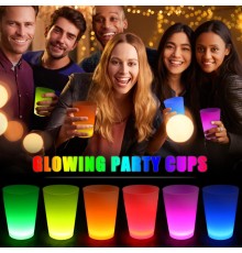 Glow Partisi Bardakları 6 Renk 6 Adet 1.5 oz 4.5 x 6.5 cm