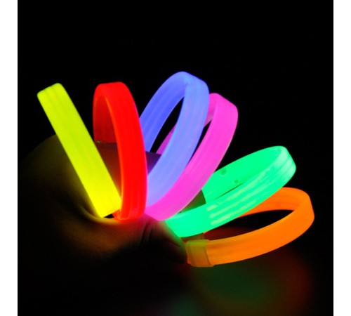 Glow Partisi Fosforlu Ekstra Kalın Bileklik 6 Renk 6’lı Set – Baskı Yapılabilir