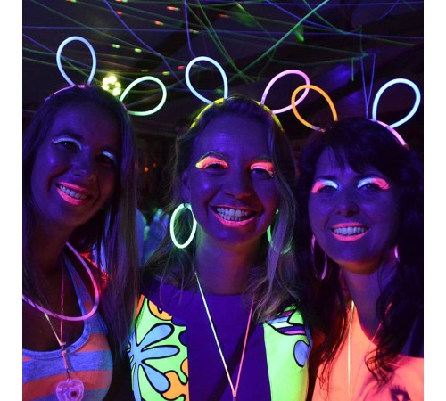 Glow Taç Fosforlu Taç Karışık Renk 12 Adet