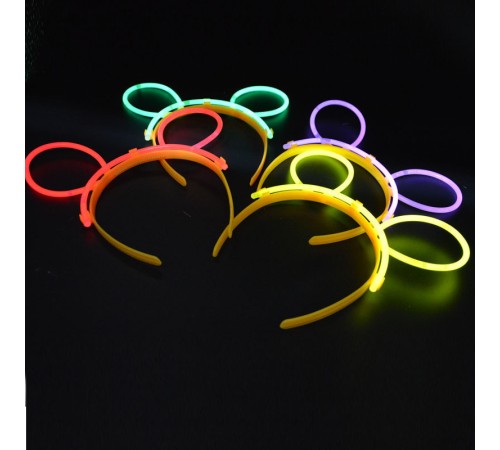 Glow Taç Fosforlu Taç Karışık Renk 12 Adet