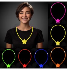 Glow  Yıldız Kolye - Glow Kolye - Glow Partisi Yıldız Kolye 6 Adet