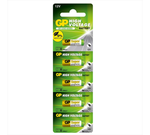 GP 27A 12V Alkalin Pil 5'li Paket