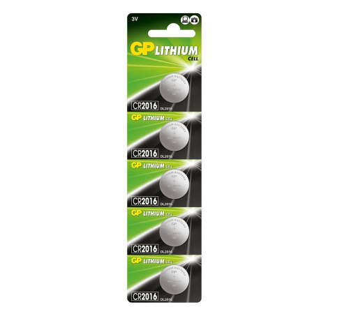 GP 3V CR2016 Lityum Pil 5'li Kart