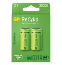 GP Recyko 3000mAh C Orta Boy Şarj Edilebilir Pil 2'li Paket