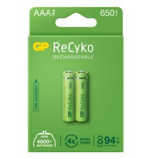 GP ReCyko 650mAh AAA Şarj Edilebilir İnce Kalem Pil 2'li Paket
