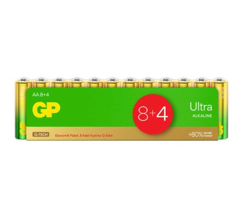 GP Ultra Alkalin AA Kalem Pil 12'li Paket