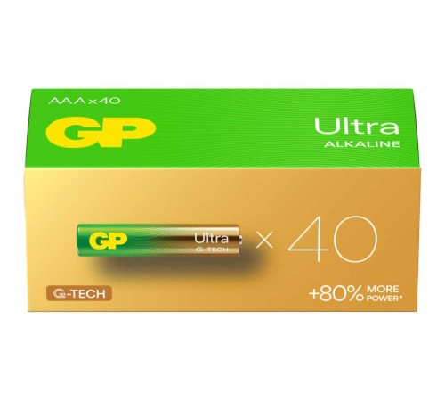 GP Ultra Alkalin AAA İnce Kalem Pil 40'lı Paket
