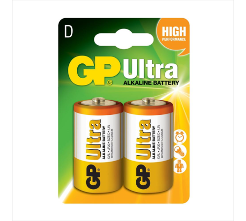 GP Ultra Alkalin D Büyük Boy Pil 2li
